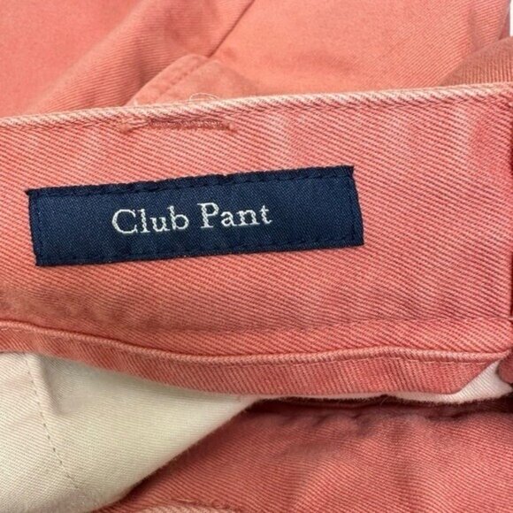 Vineyard Vines Club Pant Men's 30x30 Salmon Pink Chino Twill Flat Front Straight - Picture 6 of 9